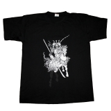 Schwarzes T-Shirt mit Samurai Motiv